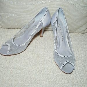 *SUMMER SALE* Nina sheer/satin open toe